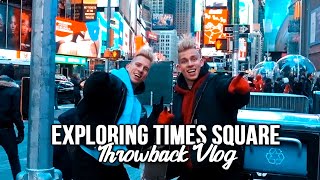 VOROS TWINS EXPLORING TIMES SQUARE Throwback Vlog [upl. by Navnod]