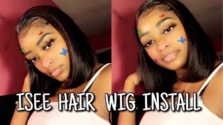 VERY DETAILED Lace Frontal 12 INCH Wig Install  beginner friendly  ISEE HAIR 🥰 [upl. by Madoc]