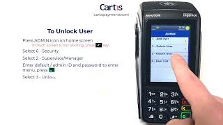 How to Unlock a Supervisor  Manager user on an Ingenico Desk 5000 or Move 5000 Credit Card Terminal [upl. by Eecal333]