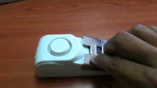 Demo of Door Stop Alarm [upl. by Calandria637]