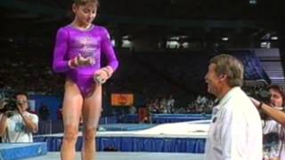 Dominique Moceanu Uneven Bars  1995 US Gymnastics Championships  Women  Event Finals [upl. by Salli]