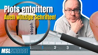 Schneideplotter  Auch winzige Schriften einfach entgittern [upl. by Priestley174]