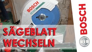 Bosch PCM 8 ST Sägeblatt wechseln [upl. by Marijo]