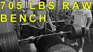 Eric Spoto 705 RAW Bench Stan Efferding 545 x 2 EVERY SET  ProvingItDVDcom [upl. by Holmen]