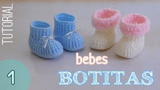 Como tejer botitas para bebes 12 [upl. by Decker]