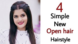 4 simple new open hairstyle  latest new hairstyle  hairstyle for girls  easy hairstyle [upl. by Jovia]