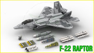 LEGO F22 RAPTOR  134 Minifig Scale  Lockheed Martin [upl. by Ahsekar]