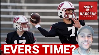 Wisconsin Badgers football and basketball QA QB depth chart and thoughts on Evers Tyler Van Dyke [upl. by Annaes667]