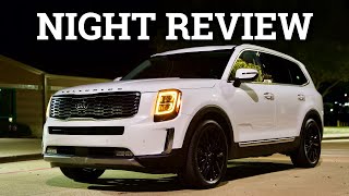 2021 Kia Telluride Night Review  LEDs Mood Lights amp POV Drive [upl. by Sakhuja]