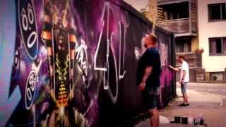 UKTV BRIM  TATS CRU AROE  MSK Bronx  Brighton Graffiti Zulu Nation Wall [upl. by Eidnew]