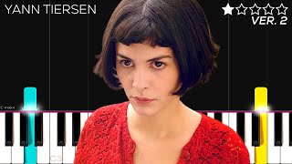 Amélie  Comptine d’un autre été  Yann Tiersen  EASY Piano Tutorial [upl. by Ellesor]