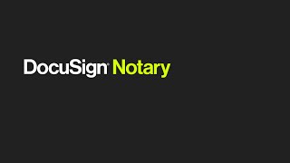 DocuSign Notary [upl. by Attaymik37]