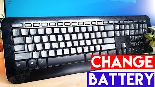 How To Change Battery In Microsoft Wireless Keyboard 800 [upl. by Bartram451]