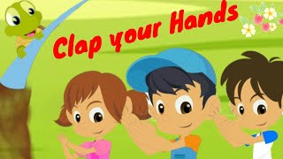 Clap Your Hands with Lyrics  Popular English Nursery Rhymes amp Kids Hey kids songs More collection [upl. by Brunk]