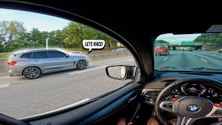 SWIMMING IN AN LCI F90 M5 COMPETITION amp RUNNING INTO A TUNED X3M POV WE WENT CRAZY [upl. by Massimiliano]