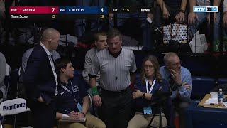 Big Ten Wrestling Heavyweight  Ohio States Kyle Snyder vs Penn States Nick Nevills [upl. by Nagy138]