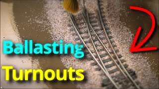 Ballasting Model Railroad Turnouts Tips and Tricks for Realistic Results [upl. by Ahseikram331]