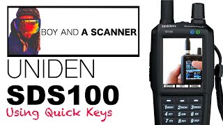 Uniden SDS100 Scanner Quick Keys and How To Use Them [upl. by Kwabena]