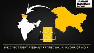 JampK Constituent Assembly Ratified loA in Favour of India [upl. by Elttil]