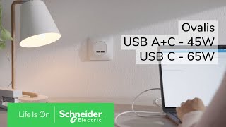 Découvrez les prises USB AC et USB C Ovalis  Schneider Electric [upl. by Kwasi]