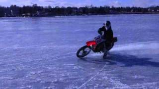 2011 Frenchmans Bay Ice on the CR 500 with Andrew [upl. by Chick626]