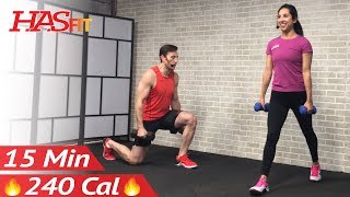 15 Minute HIIT Workout for Fat Loss amp Strength Tabata High Intensity Interval Training Home Routine [upl. by Elgar]