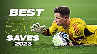 Best 50 Goalkeeper Saves 2023  HD [upl. by Ariday]