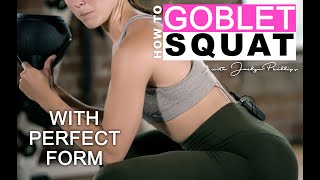 Goblet Squats  Kettlebell for Beginners [upl. by Annahtur418]