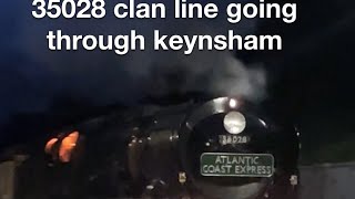 35028 clan line going through Keynsham [upl. by Rebe421]