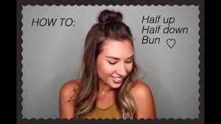 How to half up half down bun [upl. by Barlow]