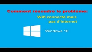 COMMENT RÉPARER LES PROBLÈMES WIFI SUR PC WINDOWS 10  RÉSOUDRE LES PROBLÈMES DE WIFI [upl. by Ellierim714]