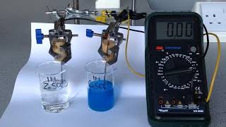 ZincCopper Electrochemical Cell Demonstration [upl. by Einegue246]