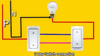 two way switch connection 🔌bord wiring  2 way switch connection house wiring wiring videos [upl. by Della]