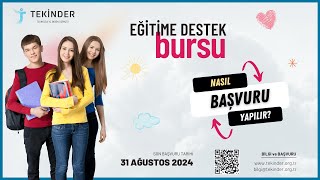 Teknoloji ve İnsan Derneği Tekinder 20242025 Burs Başvuru  Nasıl Yapılır [upl. by Kimmi692]