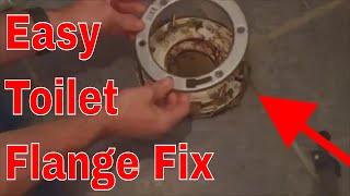 Fix a Broken Toilet Flange From the Top Easy DIY [upl. by Laven]