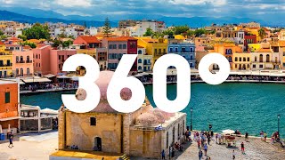 Visit Europe  360degree visit of Chania Crete Greece [upl. by Yrok]