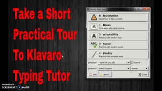 Klavaro  Typing Tutor  A Practical Video [upl. by Adnohsel665]