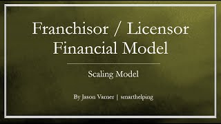 Franchisor  Licensing Comprehensive Financial Model [upl. by Gujral]