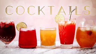 COCKTAIL RECIPES 5 Fizzy Cocktails using a SodaStream [upl. by Dremann49]