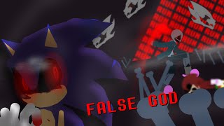 FALSE GOD Sonic exe vs Vhs Sans stick nodes animation Scrapped [upl. by Mcnamee]