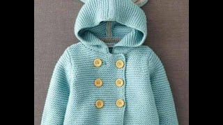 KNITTING TUTORIAL  BABY PEACOAT  Megztukas kūdikiui su kapišonu 1dalis [upl. by Albrecht]