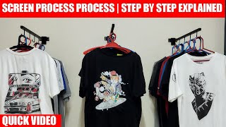 Screen Printing Process  Step By Step  Quick Explanation [upl. by Omrellig]