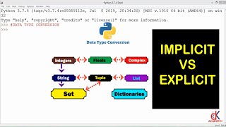 Python 3 Tutorial  Data Type Conversion  implicit vs Explicit [upl. by Aay]