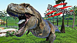 Mesozoica 9  Construindo Caverna dos Tarbosaurus Família de Dinossauros Park Jurassico [upl. by Assiralk419]