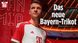 Bundesliga Das neue HeimTrikot des FC Bayern für die Saison 202324 [upl. by Aicsile]