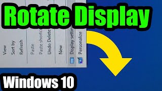 How to correct Screen Orientation under Windows 10 LandscapePortrait [upl. by Mazlack822]