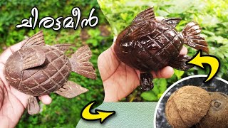 How To Make Coconut Shell Fish Coconut Shell Craft ideas Easy  Coconut shell craft [upl. by Ashia608]