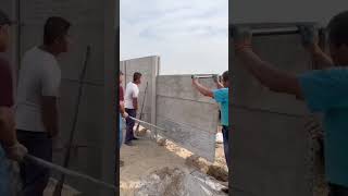 Cement board fence installation process [upl. by Ainet]