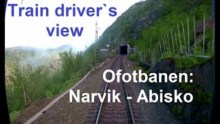 Train drivers view NarvikKiruna  Ofotbanen Malmbanan Cab rideFührerstandsmitfahrt IMITATION [upl. by Yerok]