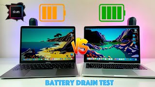 BATTERY DRAIN TEST  2020 M1 MacBook Air vs 2020 M1 13Inch MacBook Pro [upl. by Safire699]